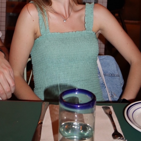 Green bodycon Zara textured weave tank dress - Picture 4 of 6